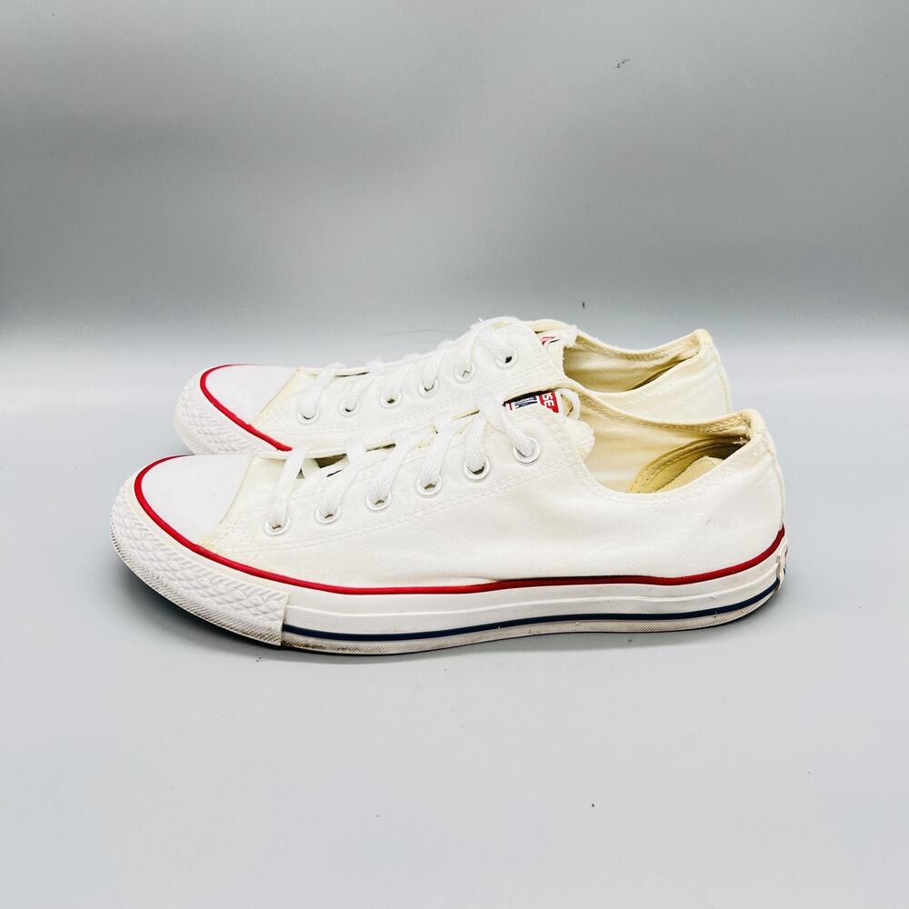 Converse Shoes Mens 8 White Canvas Chuck Taylor All Star Sneakers Casual Comfort - Picture 4 of 11